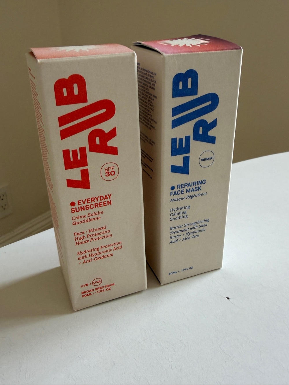 LE RUB *NEW* Skincare Set – SPF 30 Mineral Sunscreen + Repairing Face Mask